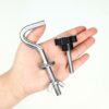 Therwen 8 Pcs Hammock Combo Hardware Kit Hammock Stand Replacement Hooks M8 x 40 mm Star Hand Knob for Home Patio Umbrella Base Garden
