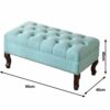 NMDCDH Ottoman Foot Stool with Legs, Upholstered Ottoman Footrest Stool Bench, Rectangle Foot Rest Stools - Soft Compact Padded Seat - 40 * 45 *