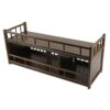 Gugxiom Cabinet Tea Utensils Display Living Room Storage Wooden, 60 * 23 * 27cm Tea Set Storage Shelf with Door Display Shelf, Storage Bookshelf,