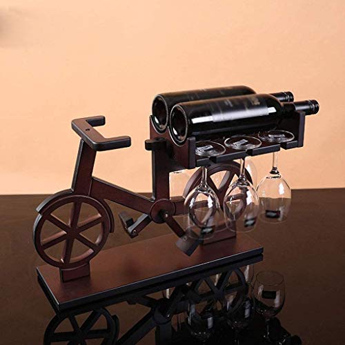 ZYZMH Solid Wood Wine Rack, Wine Glass Rack, Wine Bottle Rack, European Simple Living Room Desktop Wine Rack