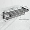HIGOH Towel Rack High-Grade Gray Space Aluminum Alloy Towel Rack, Bath Towel Holder, Bathroom Light Bathroom Hardware