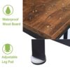 DRM Industrial Console Table for Small Spaces, 2-Tier Rustic Hallway Table, Narrow Nightstand with Metal Frame and Mesh Shelf, Sturdy Sofa Side T