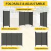 4 Panel Privacy Screen Room Dividers 6FT Portable Office Wall Divider for Rooms Separator 110"x20"x71", Grey
