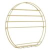ZYZMH Wall Mounted Wine Rack Restaurant Singing Bar on Wall Iron Art Storage Cabinet Hanging Round Wine Rack (Color : D, Size : As show)