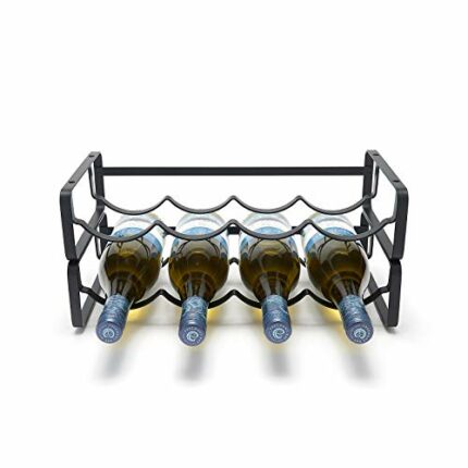 simplywire – Modular Wine Rack – Stackable Bottle Holder – Black