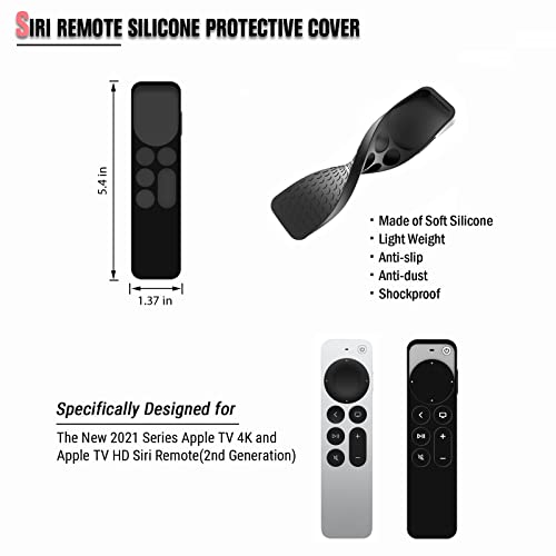 HeyMoonTong Apple TV Mount Compatible with All Apple TVs - Wall Mount Bracket with Remote Holder Fits for All Apple TV 4K / HD (2022 & 2021), wit