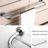 Towel Rack Double Towel Bar Stainless Steel Multifunctional Towel Rail Wall Mounted Bathroom Towel Shelf Polished Chrome Plated Anti Rust Towel H