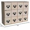 Artemio Unfinished Wooden Drawer Cabinet with Metal Handles 41.5 cm 32.5 cm x 11 cm