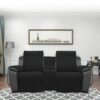 Easy-Going Loveseat Recliner Cover with Console, Reversible Couch Cover for Living Room, Split Sofa Cover for Each Seat with Elastic Straps for K