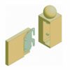 ZYAMY 4pcs Universal Wood Bed Rail Hook Plates Bed to Catch Hook Plates for Footboard Frame, Bed Frame Bracket Headboard