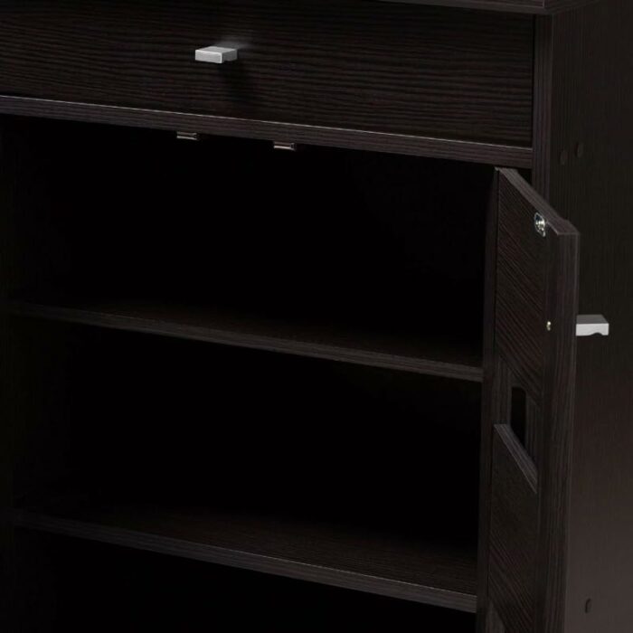 TJLSS Suitable for Entryway Shoe Storage Cabinet Home Foyer Corridor Shoe Cabinet Finished Wooden 2-door Shoe Cabinet