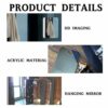 Luqune 2Pcs Fogless Shower Mirror for Men, Free Shaving Mirrors Shatterproof Portable Wall Hanging Shower Mirror for Shaving and Makeup Applicati