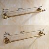 HIGOH Towel Racks,Towel Holder Towel Rail for Bathroom, All Copper European Style Antique Hand Towel Holder, Antique Single Rod Bathroom Rack, To