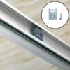 4 Pcs 25mm Shower Door Rollers, Replacement Sliding Shower Door Runners Wheels for 4-6mm Glass, Curved Shower Door Rollers, Shower Enclosure Acce
