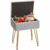 YMYNY Storage Ottomans, Chair Stool Upholstered, Footstool Velvet Bench, Dressing Table Stool, Pouf Couch Stool, Metal Legs, Removable Cover, for
