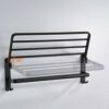 RSOCHS Multifunctional Towel Rack -Bathroom Lavatory Towel Rack Towel Shelf with Towel Bars Wall Mount Holder,Stainless Steel Matte Black