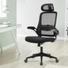 RYANGEL Office Chair, Ergonomic Office Desk Chair with Adjustable Headrest & Lumbar Support, Comfortable Executive Swivel Mesh Chair High Back Co