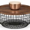 Julian Bowen Smithson Storage Coffee Table, Walnut/Black,Height: 36, Width: 80, Depth: 80cm