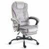 Centro Executive Office Chair With Footrest & Lumbar Support Ergonomic Recliner Computer Desk Chair Adjustable Back Rest Heavy Duty 360° Swive