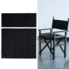 Zerodis 1 Set Director Chair Covers Canvas Replacement Seat Cloth Home Supplies Protector Cover Durable Furniture Accessories(Black)