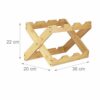 Relaxdays Bamboo Wine Rack, X Shape, 6 Bottles,Country House Style, Small, Folding Bottle Holder, HWD 22 x 36 x 20 cm, Natural