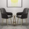 dining chair Office Reception Chairs Business Dining Chairs Set Desk Chair Set of 2, Modern Dining Chair Leisure Chair Armchair Cloth Art Gold Ve