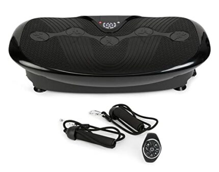 ZEN SHAPER® PLUS Vibration plate - Black (2023 new model) - Fitness Oscillating Vibration Platform – MP3 music – 3 exercise areas (walk-jogging-r