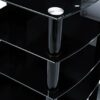 Homeology Galago 5-Shelf Premium Gloss Black Glass with Black Legs AV Rack