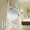 Eujgoov 8 Wall Mount Makeup Mirror, Wall Mounted Vanity Makeup Mirror Bathroom Mirrors for Wall Double Sided Swivel Mirror 3X Magnifying