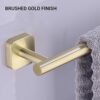 Bathroom Towel Bar in Brushed Gold, 16-Inch SUS304 Stainless Steel Bath Towel Rail, Rust Proof, Brushed Brass