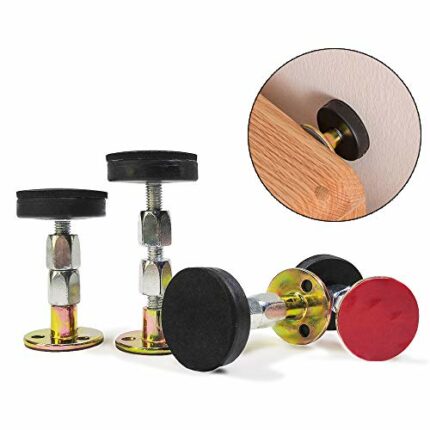 hengtaiwei 4 Pack Headboard Stoppers, Adjustable Threaded Bed Frame Anti-Shake Tool Bed Wall Stopper, Prevent Rocking Headboard Pad, Headboard St