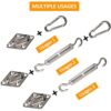 Yeahmart Heavy Duty Sun Shade Sail Fixing Kit for Garden Triangle and Square, Rectangle, 304 Stainless Steel Sun Shade Sail Fixing Hardware Acces