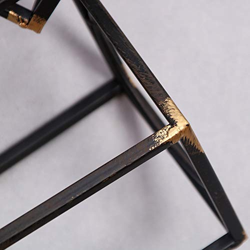 PIBM Stylish Simplicity Cube Hollow Shape Black Retro Old Wrought Iron Wine Rack Restaurant Bar Wall Decoration Wine Rack American Home Living Ro