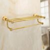 HIGOH Towel Racks,Bathroom Towel Rack Wall Mounted Towel Holder,All Copper European Towel Rack,Jade Bath Towel Rail,Bathroom Hardware Bathroom Wa