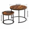 IBUYKE Round Nesting Table, Removable Set of 2 Coffee Tables, Stacking Sofa Side Table End Table, for Living Room, Bedroom, Office, Balcony, Apar