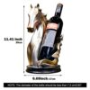 YINGAVERSAI Wine Bottle Holder Wine Racks Tabletop Horse Statue as Home Kitchen Wine Cellar Decorative Storage Organizer, Horse Sculpture Horse D