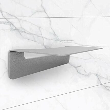 NX® Bathroom Shelf No Drilling Stainless Steel Self-Adhesive Shelf for Bathroom 24 x 9.5 x 5 cm (Stainless Steel 24 cm)