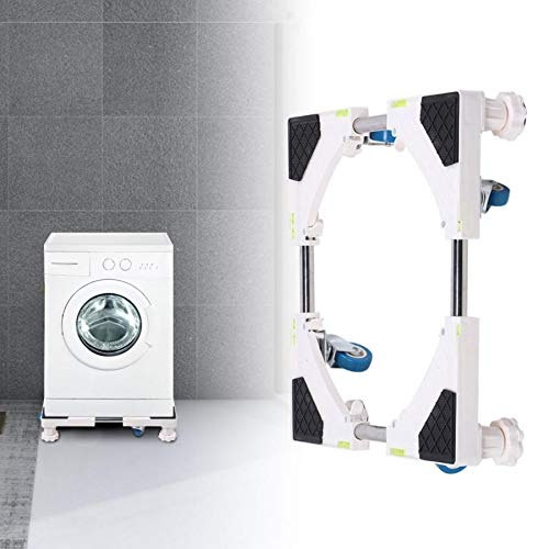 JHDFH 4 Feet with 4 Universal Wheels Washing Machine Base Stand Holder for Automatic Washing Machine Tool