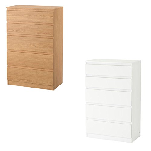 Kallax Kullen Drawer Set Chest of Drawers Bedroom Furniture - 5 Draw Chest in White
