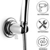 PROZADALAN Shower Head Holder, Strong Vacuum Suction Cup Hand Shower Bracket, Universal Adjustable Shower Holder Suction Cup, Detachable Wall Mou