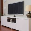 MOUNT-IT! Flat Screen TV Bolt Down Stand for Desk, Desktop, and Tabletop [23" - 43" Screens] Swivel Tabletop Mount, VESA Mount up to 200x200mm (S