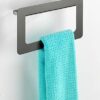 WENKO Uno Montella Hand Towel Rail for Screwing in Rustproof Aluminium 27 x 16 x 8 cm Anthracite