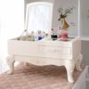 DINGZZ Window Dressing Table Multi-function Makeup Cabinet Mini Bedroom Dressing Table European Small Simple