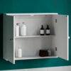 Bath Vida Double Door Wall Mounted Bathroom Cabinet, Wood, White