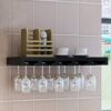 EYLINK Wall Shelf Creative Solid Wood Wine Glass Rack Rack, Restaurant And Bar Upside Down Storage Rack, Wall-Mounted Wine Rack That Can Bear 15K