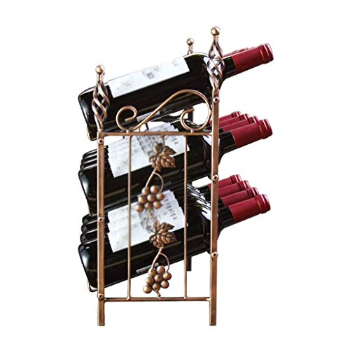 CZDYUF Minimalist Wrought Iron Wine Rack, Bar Creative European Style Wine Bottle Rack