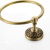 RAKUTE European Style Towel Ring, All Copper Round Towel Rack, Antique Towel Hanging Ring, Bathroom Towel Holder Bathroom Ring