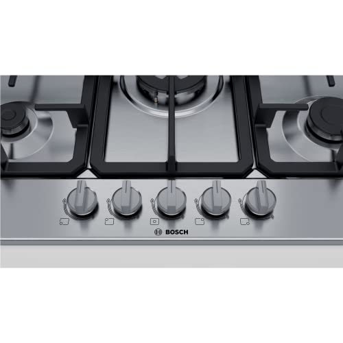 Bosch PGQ7B5B90 Gas hob, 75 cm, Stainless steel, Serie 4, Built in