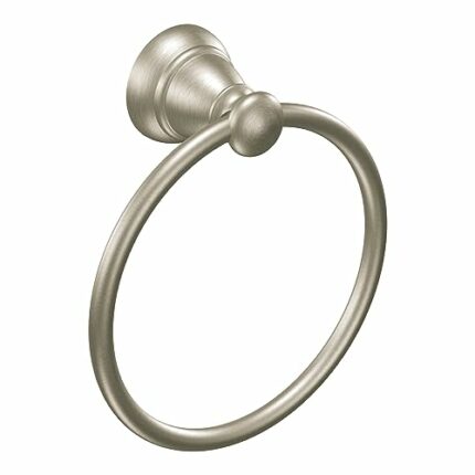 Moen, Brushed Nickel Y2686BN Banbury Towel Ring, 0.4