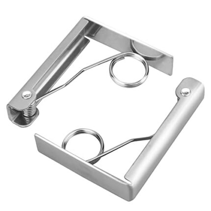HERCHR 2Pcs Stainless Steel Table Cover Clamps, Large Tablecloth Clips Outdoor Table Clips Spring Loaded Picnic Tablecloth Clips for Home Party P